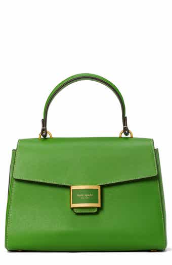 medium katy textured leather top handle bag