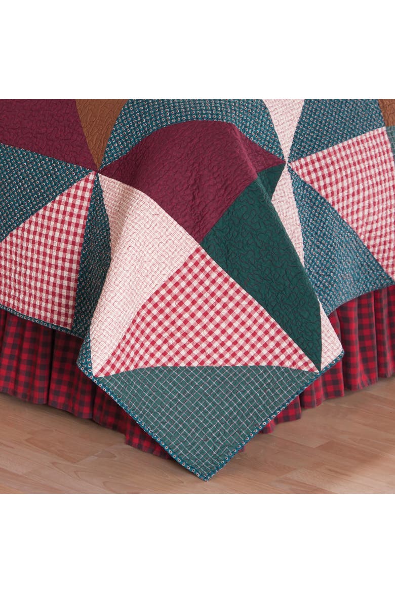 Shady Pines Rustic Lodge Cotton Cotton Quilt Set  - Reversible and Machine Washable, Alternate, color, Red