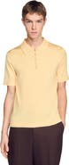 SANDRO Knitted polo with zip collar