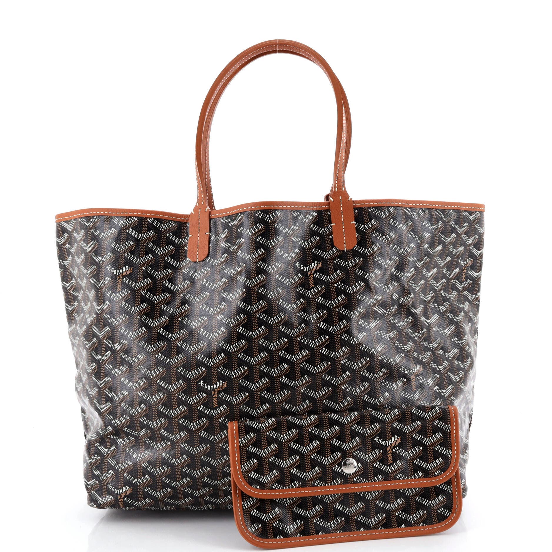 Pre-Owned Goyard Saint Louis Tote Coated Canvas PM, Alternate, color, Brown