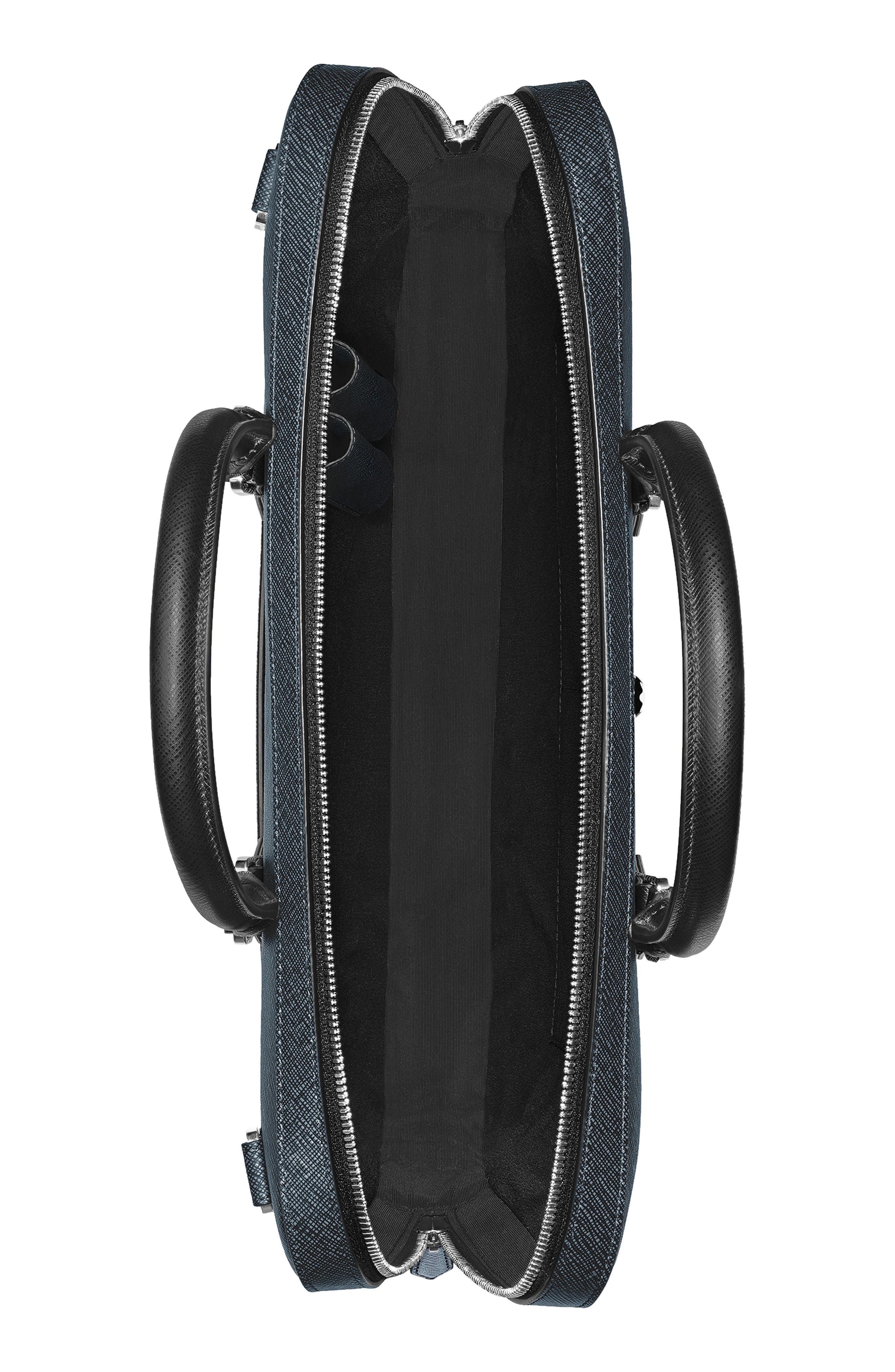 Montblanc Sartorial Leather Document Case, Alternate, color, Tweed Blue