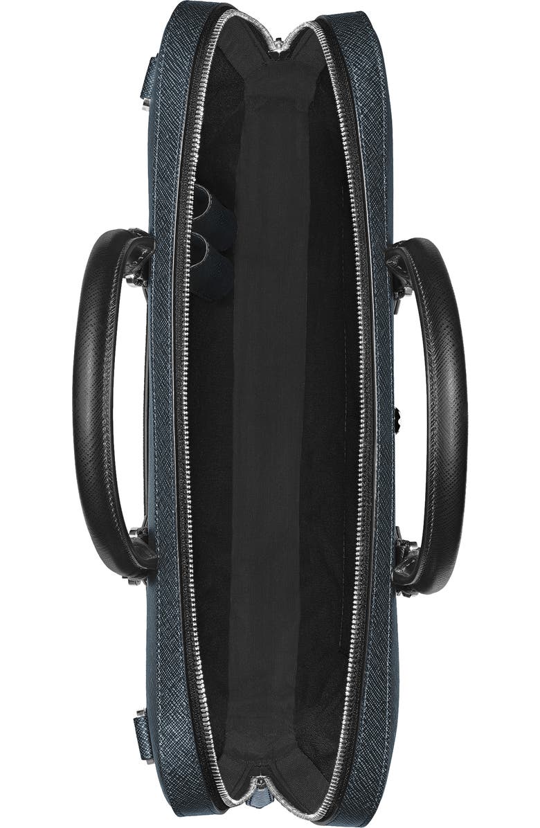 Montblanc Sartorial Leather Document Case, Alternate, color, Tweed Blue