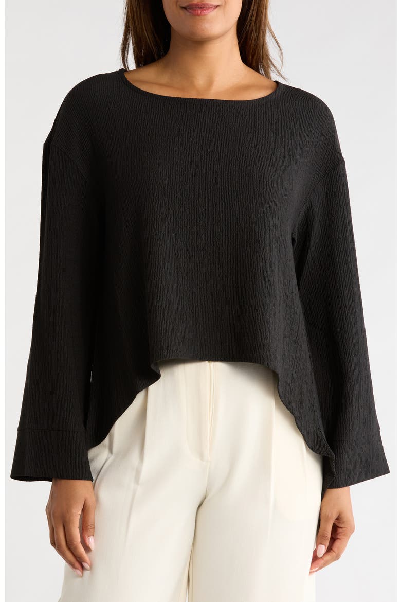 Oversized High-Low Top, Main, color, BLACK