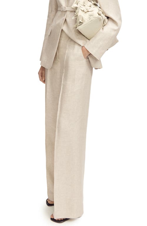 Mango Wide Leg Linen Pants