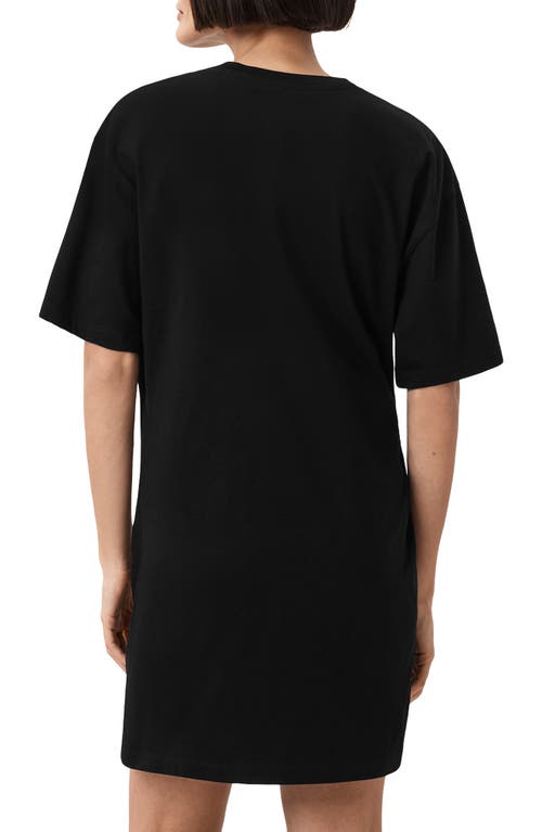 Allsaints Organic Cotton Ivana Naiema T-shirt Dress In Black