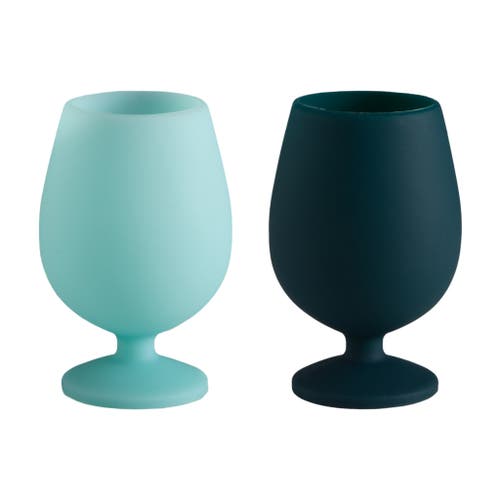 Porter Green Stemm |silicone Unbreakable Wine Glasses In Multi