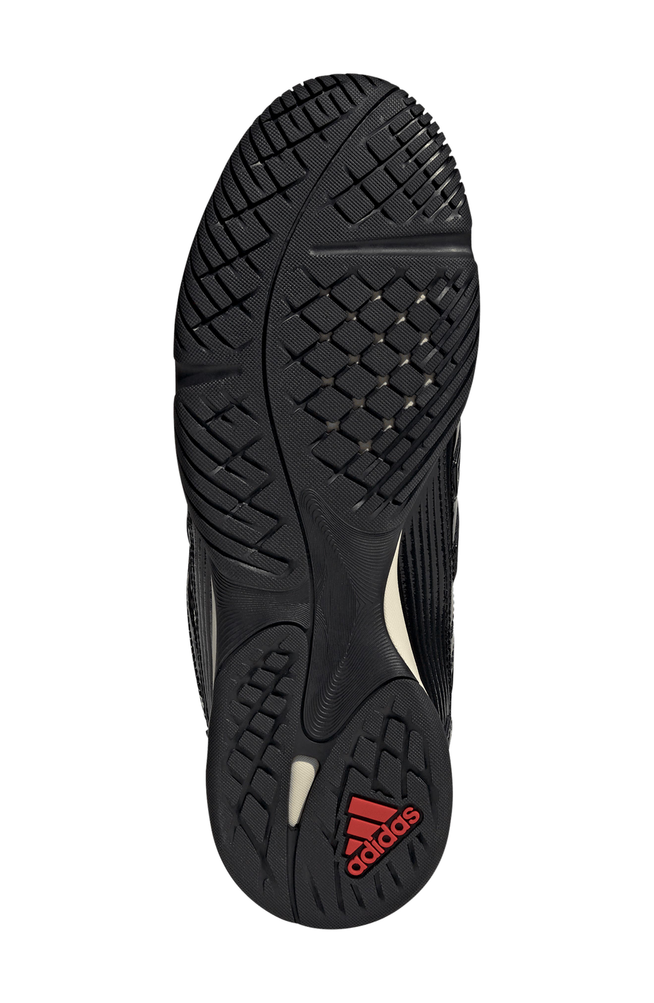 adidas Gender Inclusive Predator Sala Soccer Sneaker, Alternate, color, Core Black/ Red/ Core Black