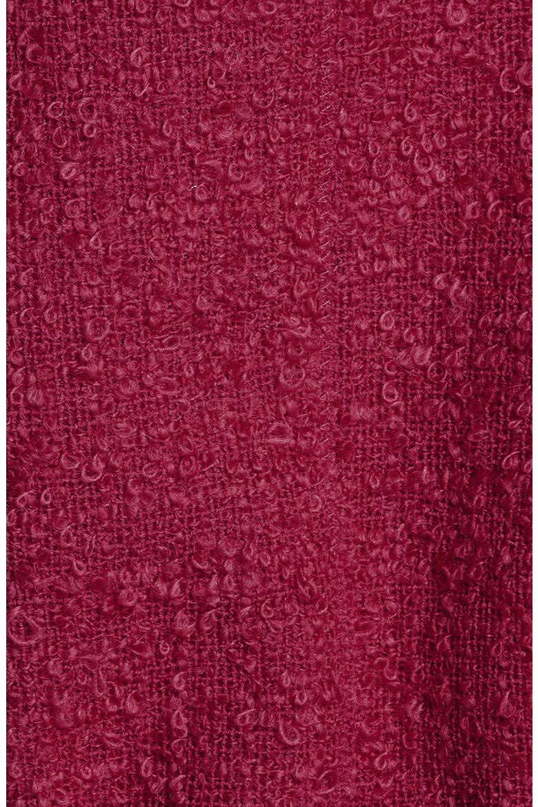 Belted Peplum Wool Blend Tweed Jacket, Alternate, color, RASPBERRY