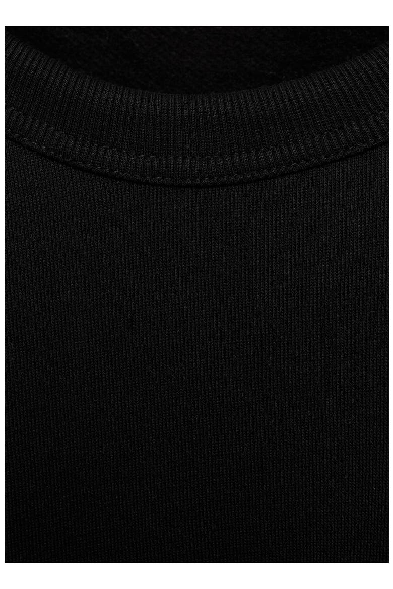 Cotton Blend Sweatshirt, Alternate, color, BLACK