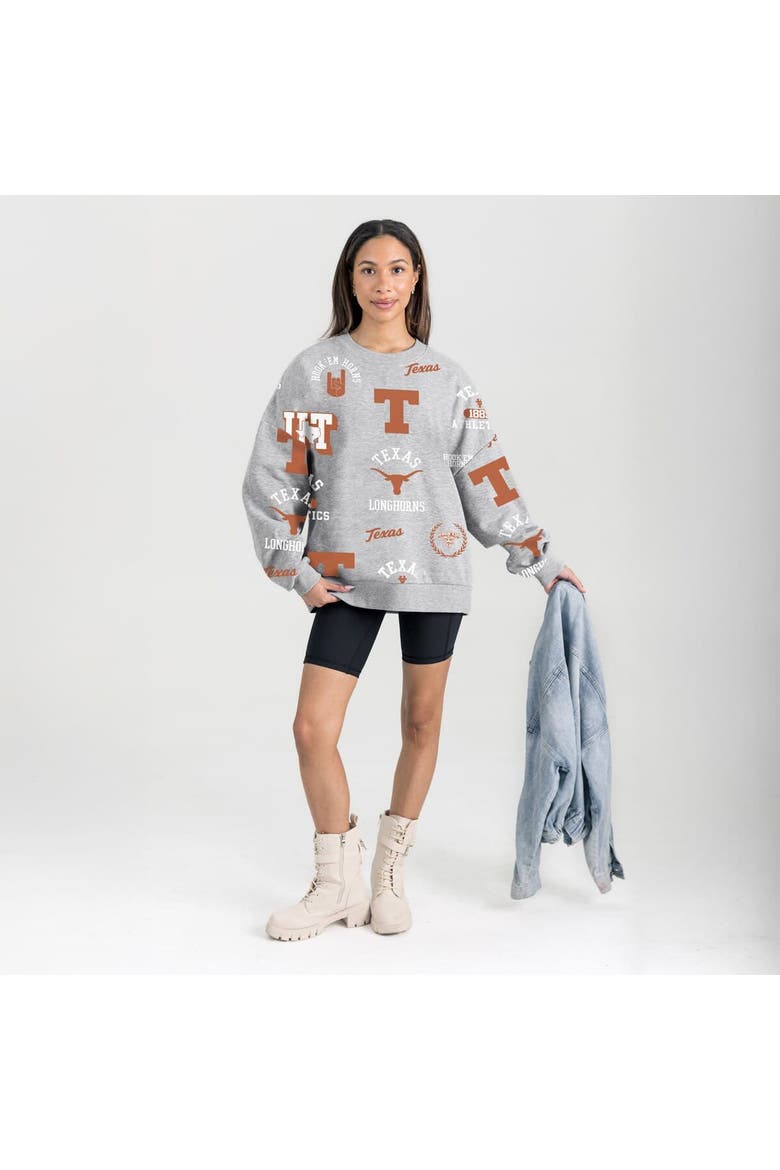 Women's Gameday Couture Gray Texas Longhorns Always on Repeat Fleece Sweatshirt, Alternate, color, Gray
