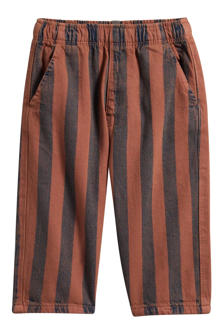 Kids' Stripe Pants, Main, color, BROWN