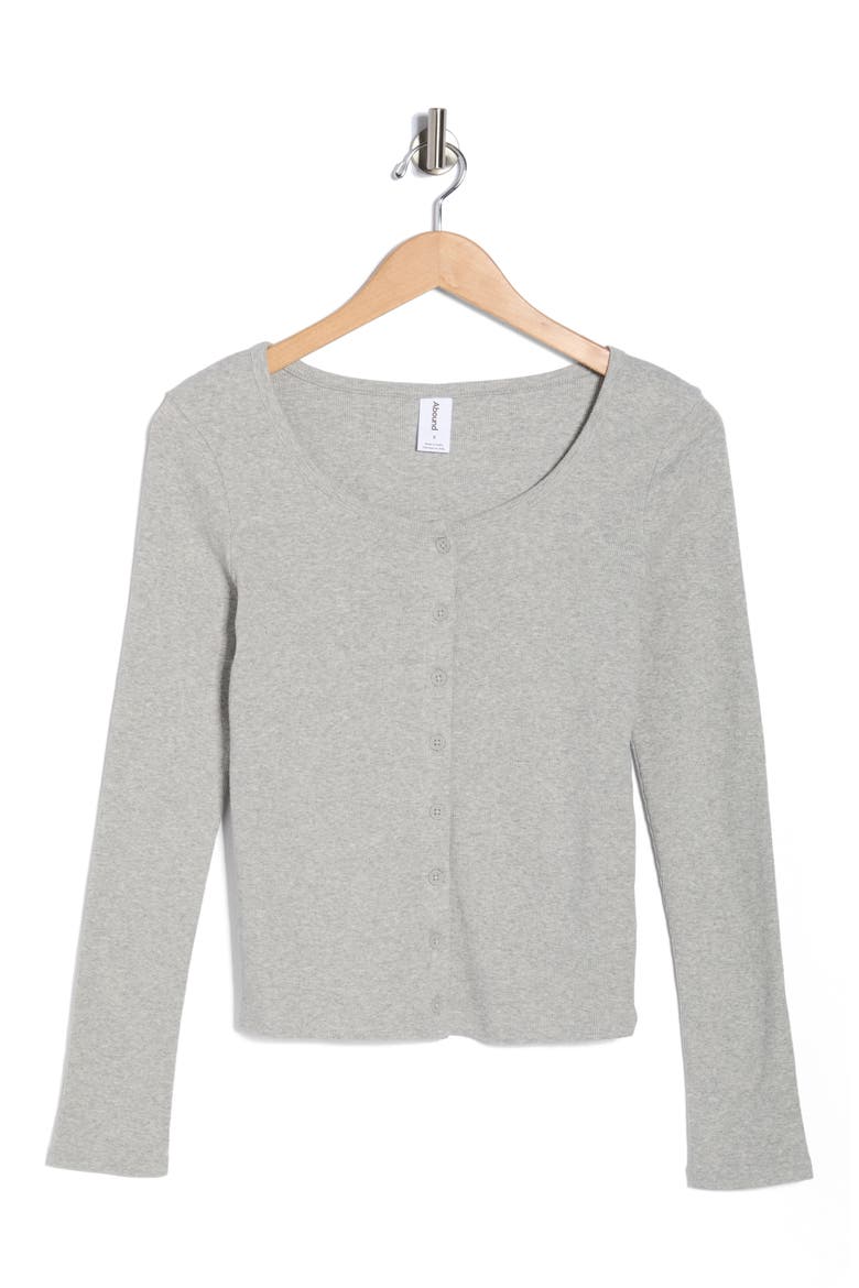 Knit Cardigan, Alternate, color, GREY SOFT HEATHER