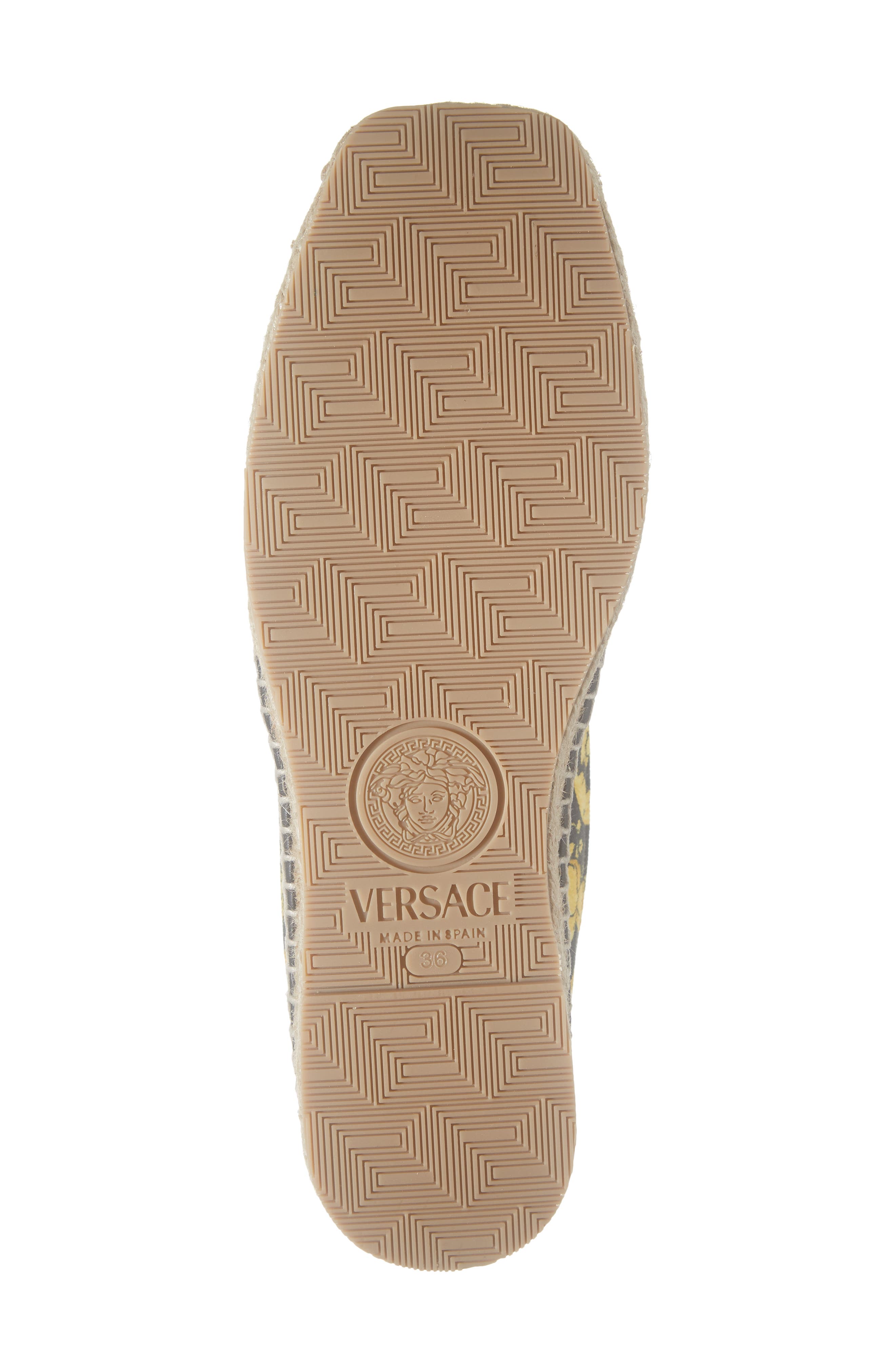Versace Barocco Print Espadrille, Alternate, color, 