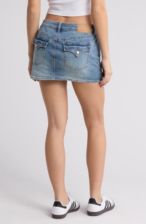 Pacsun Low Rise Denim Miniskirt In Samaria