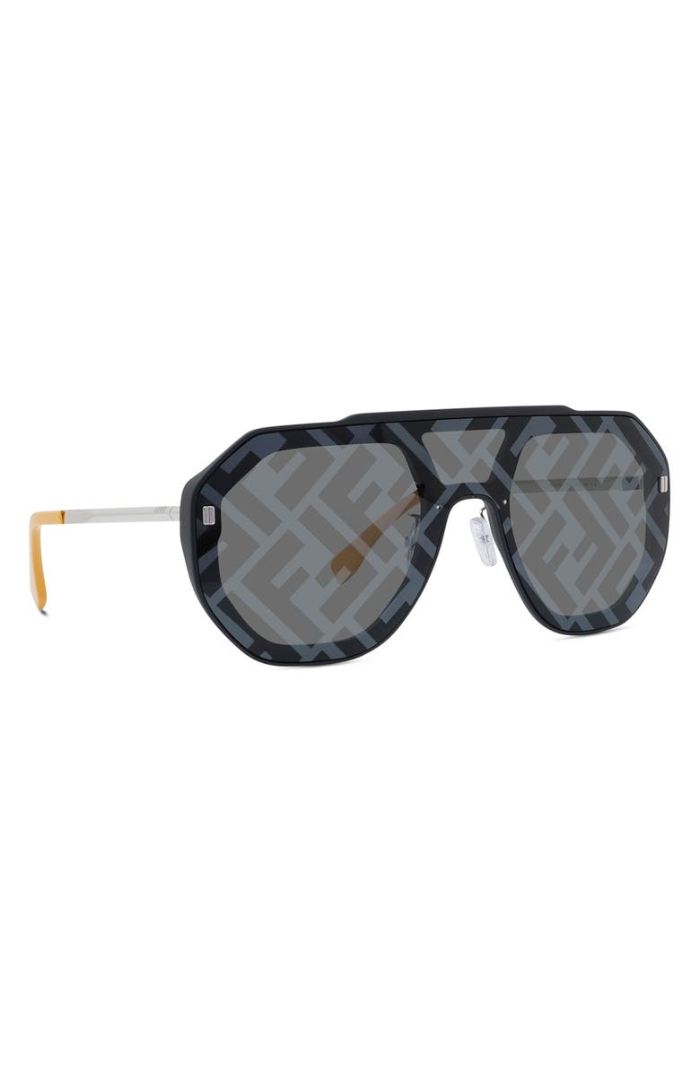 Fendi 'Fendi Mask Logo Sunglasses, Alternate, color,