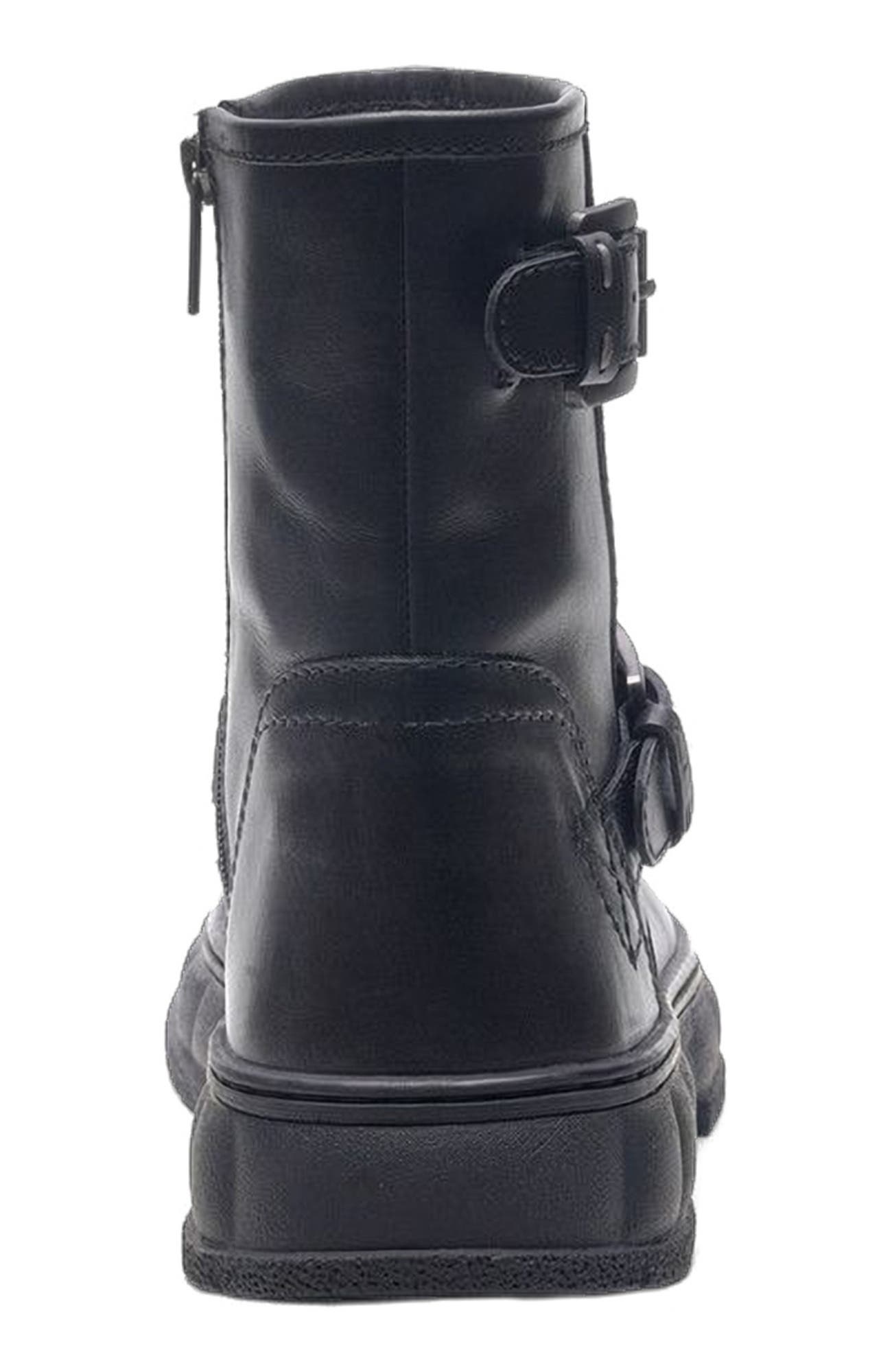 A. Veer Ranger Biker Boot, Alternate, color, Black Nubuck