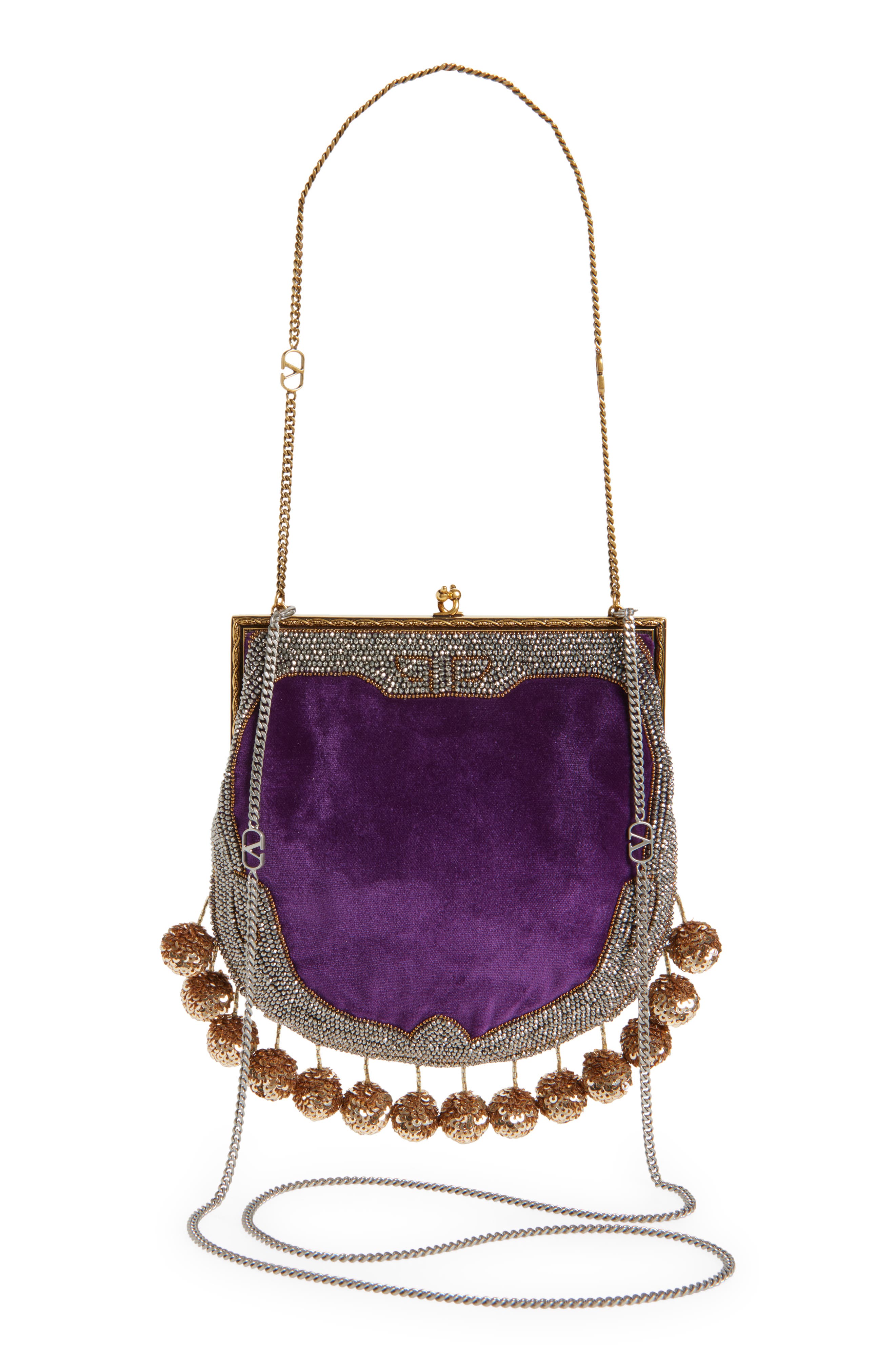 Valentino Garavani Nellcôte Fairy Tales Beaded Minaudiere, Alternate, color, Panse/ Multi