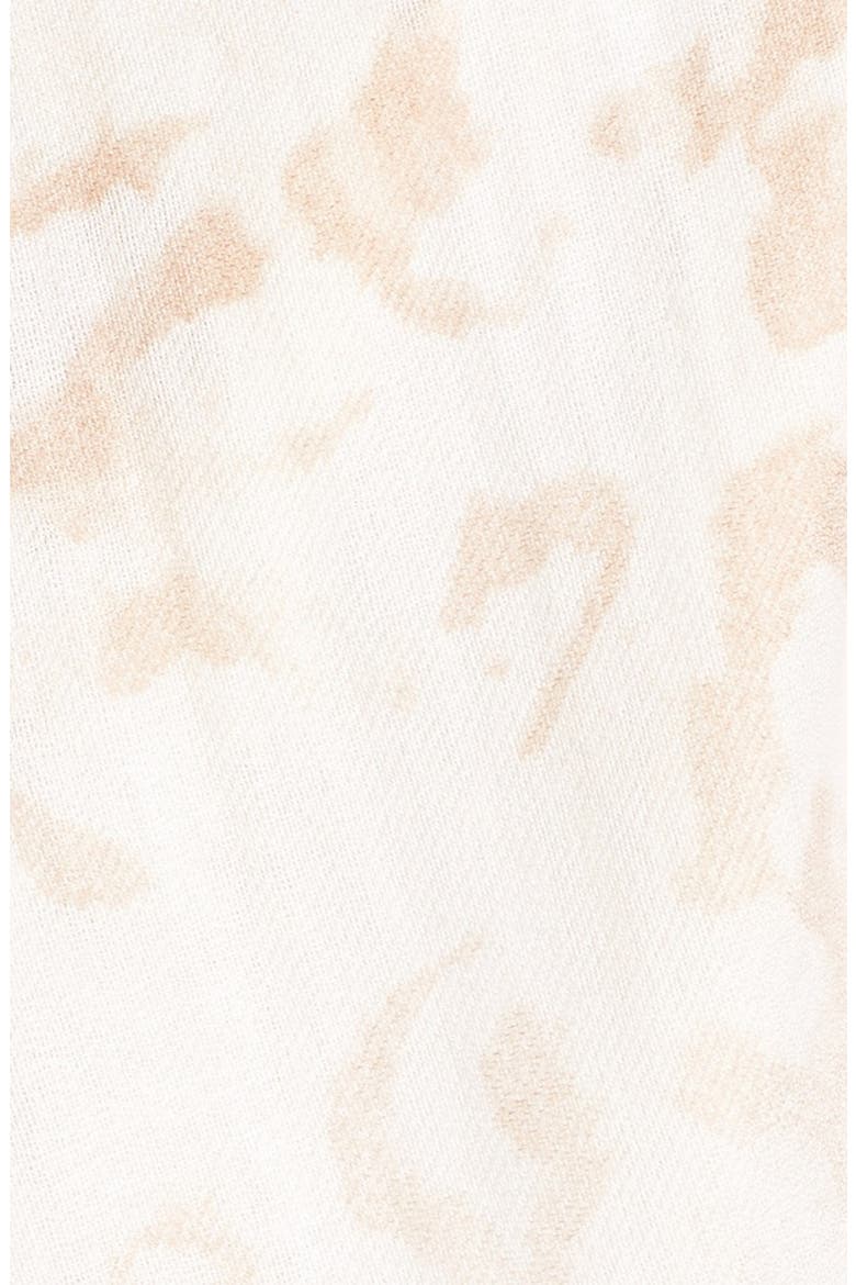Washed Leopard Print Wool & Cashmere Scarf, Alternate, color, BROWN COMBO
