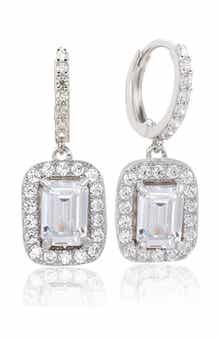 SUZY LEVIAN Sterling Silver Cubic Zirconia Drop Earrings
