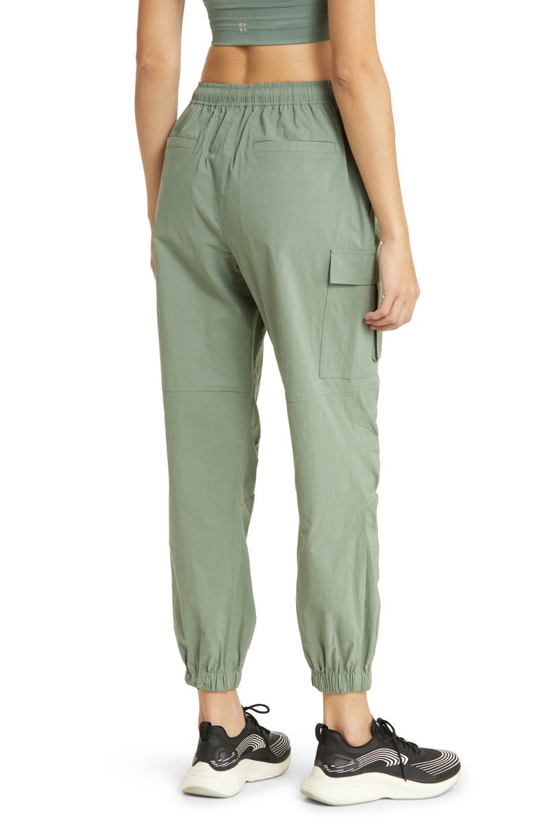 Sweaty Betty Quinn Crop Cargo Pants, Alternate, color, Heath Gree