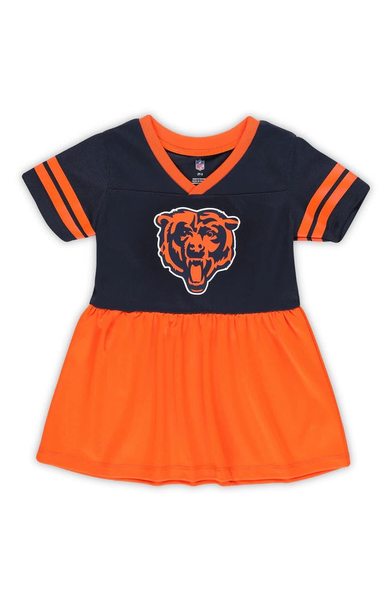 Outerstuff Girls Toddler Navy Chicago Bears Stadium Lights Fashion Jersey Dress, Alternate, color, 