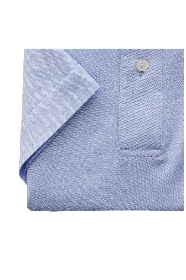 Textured Cotton Knit Polo, Alternate, color, LIGHT PASTEL BLUE