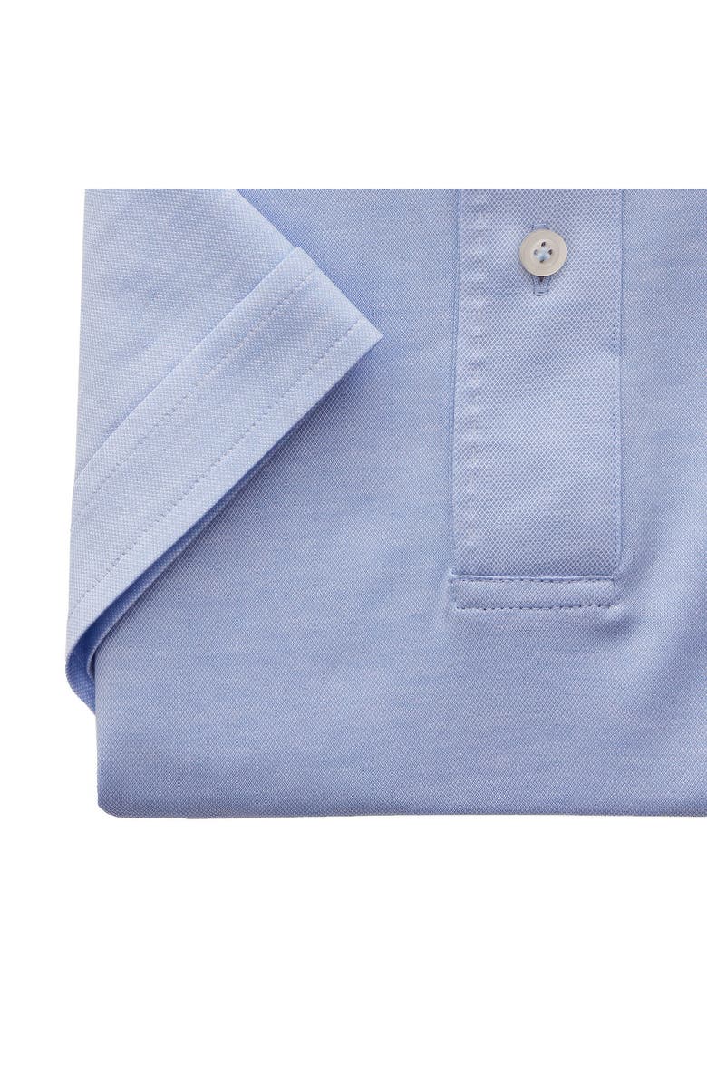 Emanuel Berg Textured Cotton Knit Polo, Alternate, color, Light Pastel Blue