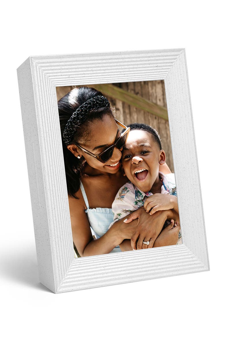 Aura Frames Mason 9-Inch Digital Photo Frame, Alternate, color, White Quartz