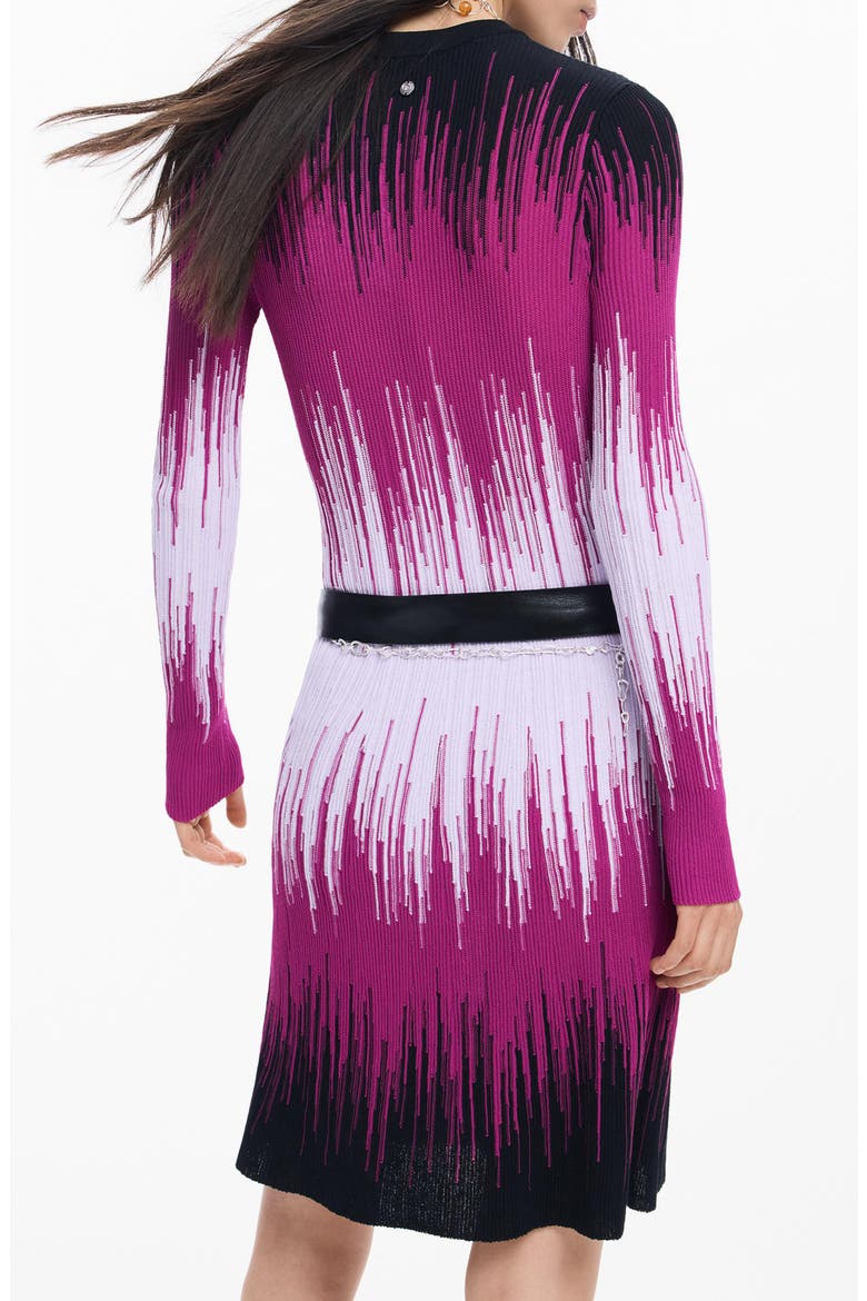 Ombré Long-Sleeve Sweater Dress, Alternate, color, PINK