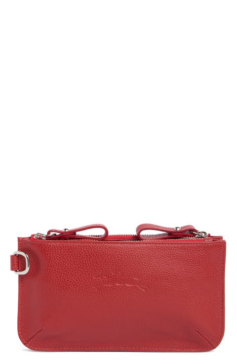 Double Zip Leather Wallet
