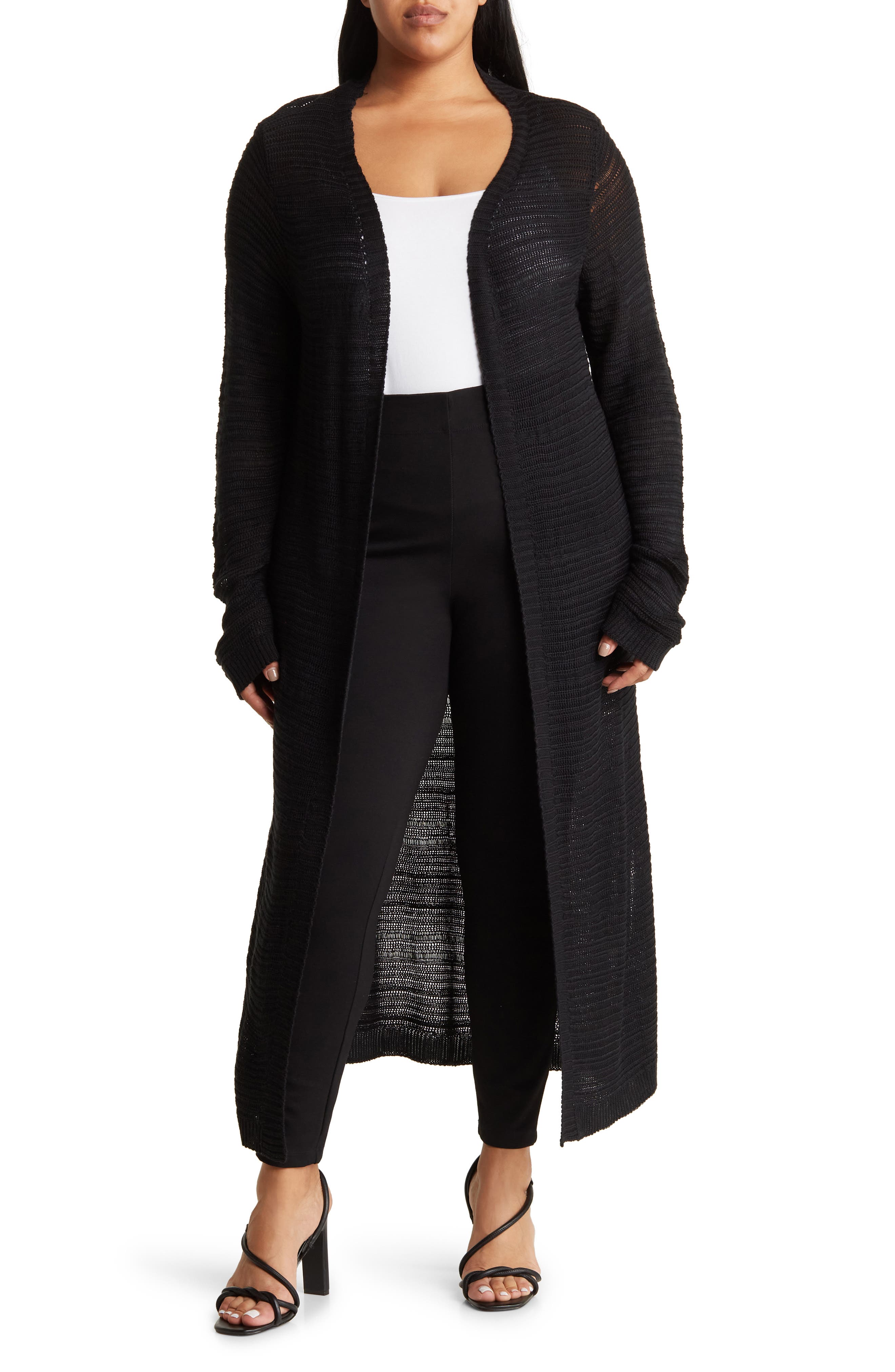 Tanisha Openwork Duster Cardigan