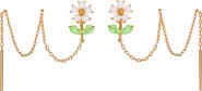 Girls Crew Daisy Petal Threader Earrings