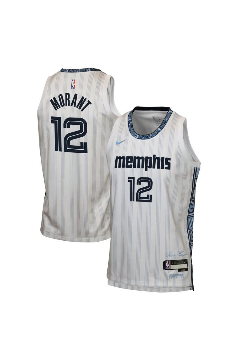 Youth Nike Ja Morant White Memphis Grizzlies 2025/26 City Edition Swingman Jersey, Main, color, White