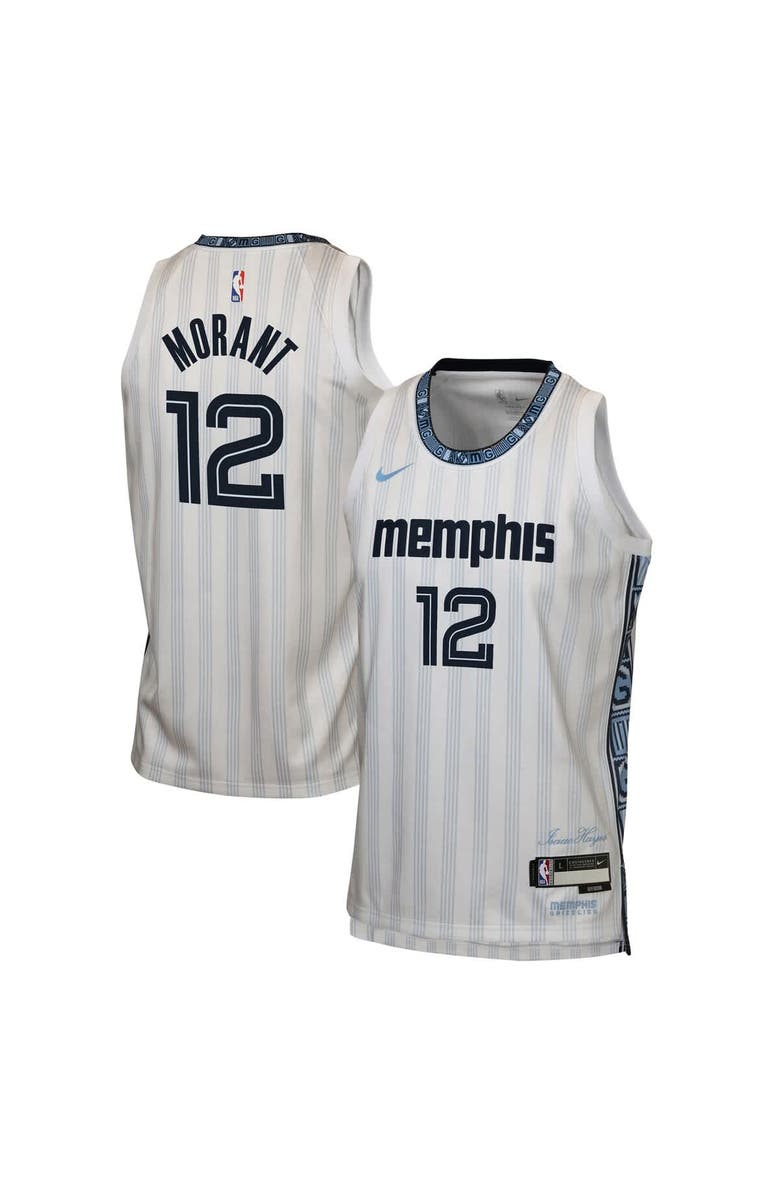 Nike Youth Nike Ja Morant White Memphis Grizzlies 2025/26 City Edition Swingman Jersey, Main, color, White