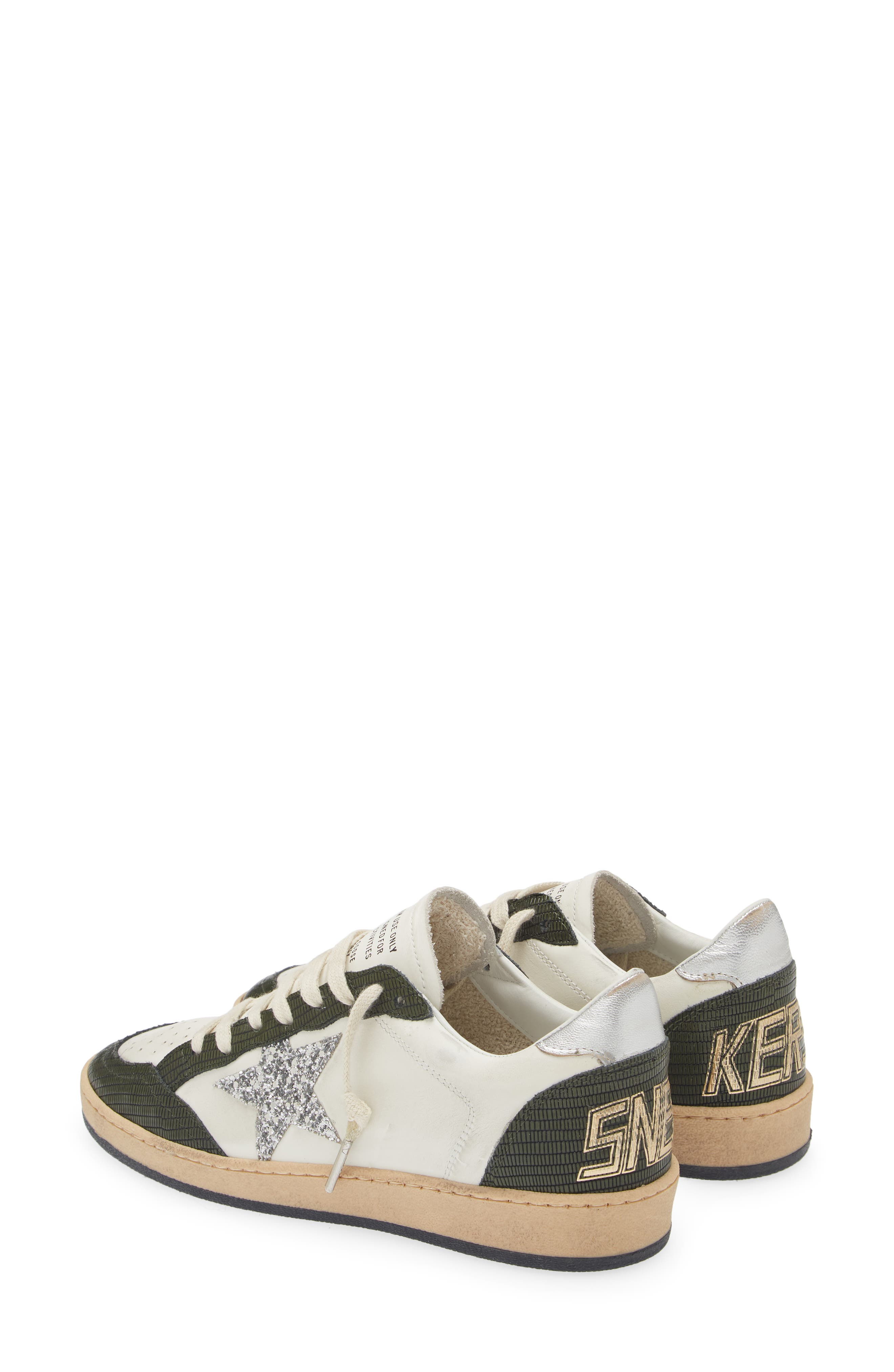 Golden Goose Ball Star Low Top Sneaker, Alternate, color, White/ Green