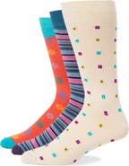 Lorenzo Uomo Assorted 3-Pack Crew Socks