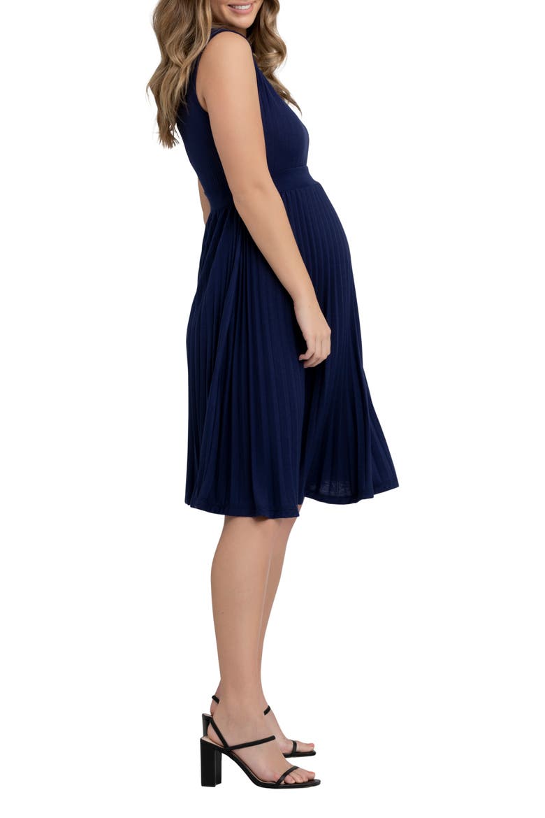 Knife Pleat Dress - Round Neck, Alternate, color, BLUEPRINT