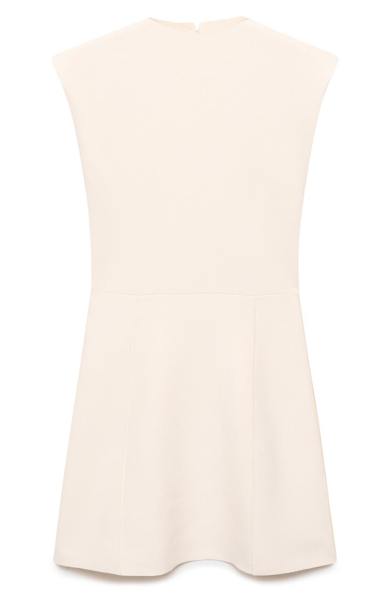 MANGO Domino Knit Fit & Flare Minidress, Alternate, color, Light Beige