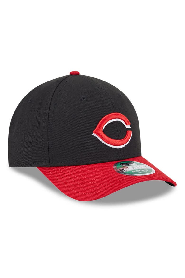 Men's New Era  Black/Red Cincinnati Reds Player Replica 9FORTY Adjustable Hat, Alternate, color, Black