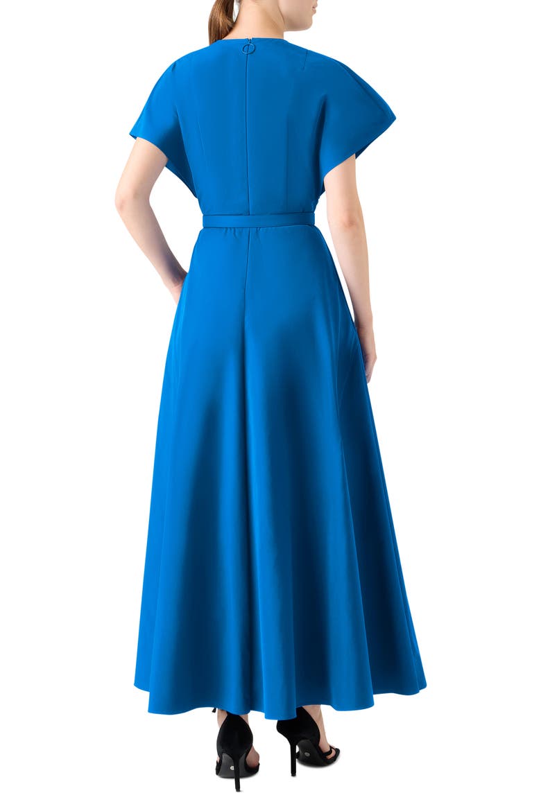 Belted Techno Maxi Dress, Alternate, color, COBALT BLUE