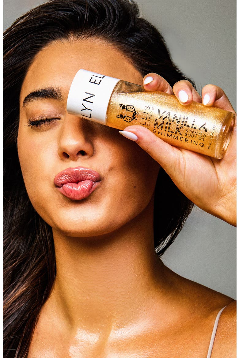 VANILLA MILK Shimmering Scented Body Oil, Alternate, color, NO COLOR
