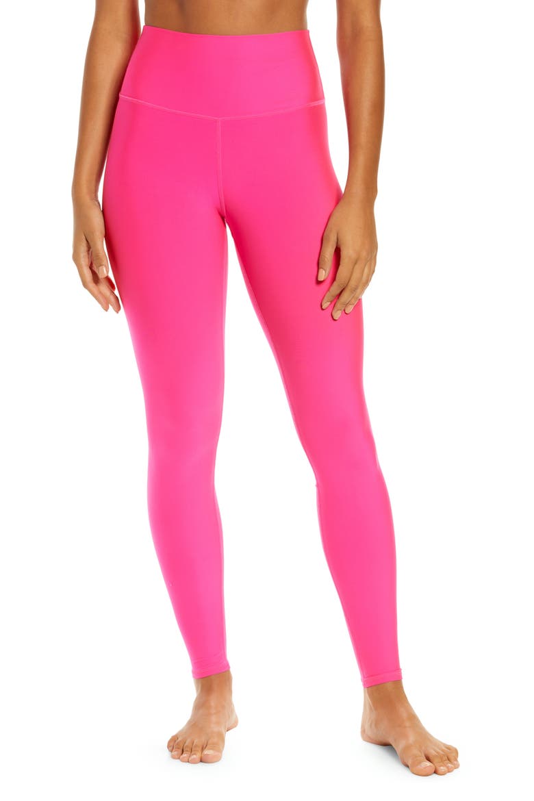 Airlift High Waist Leggings, Main, color, NEON PINK