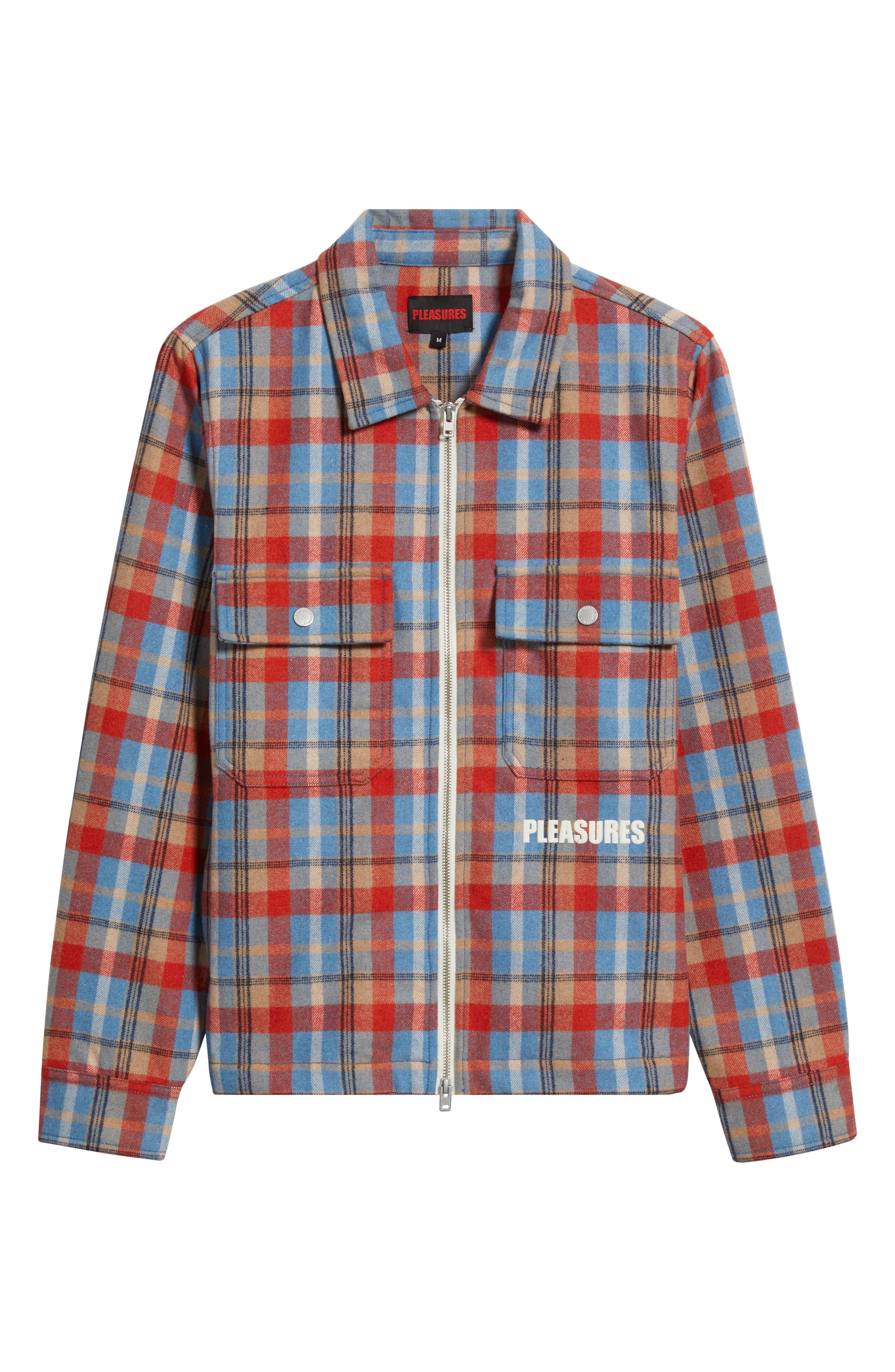 Folklore Plaid Brushed Wool Blend Zip-Up Work Jacket (Men) | Nordstrom