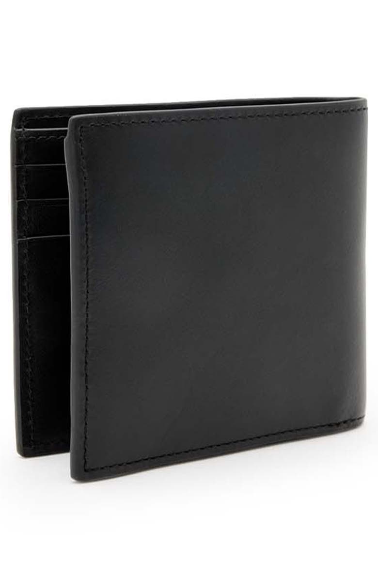 AllSaints Delph Tierra Leather Wallet, Alternate, color, Black