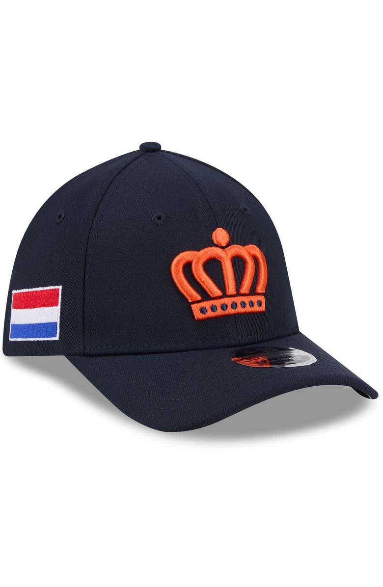 New Era Men's New Era  Navy Netherlands Baseball 2026 World Baseball Classic M-Crown 39THIRTY Flex Hat, Main, color, Navy