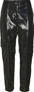 Noisy may Kaya Barrel Leg Vinyl Pants