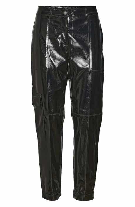 Noisy may Kaya Barrel Leg Vinyl Pants