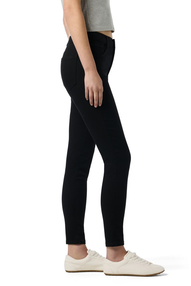 High Waist Ankle Skinny Jeans, Alternate, color, BLACK RINSE