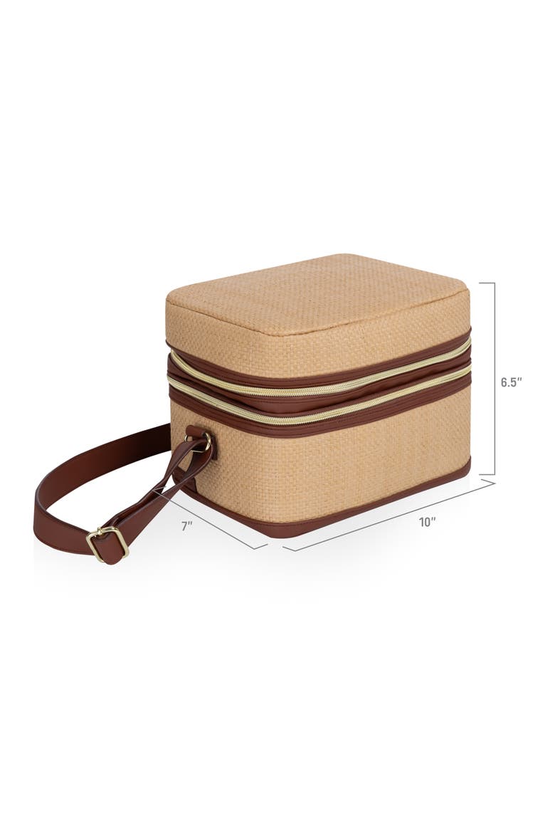Margot Insulated Lunch Tote Bag with Utensils, Alternate, color, Beige with Brown Accents