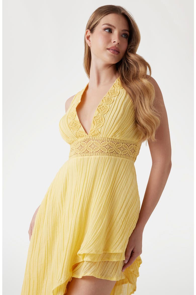 Danny Asymmetric Hem Dress, Alternate, color, BRIGHT YELLOW